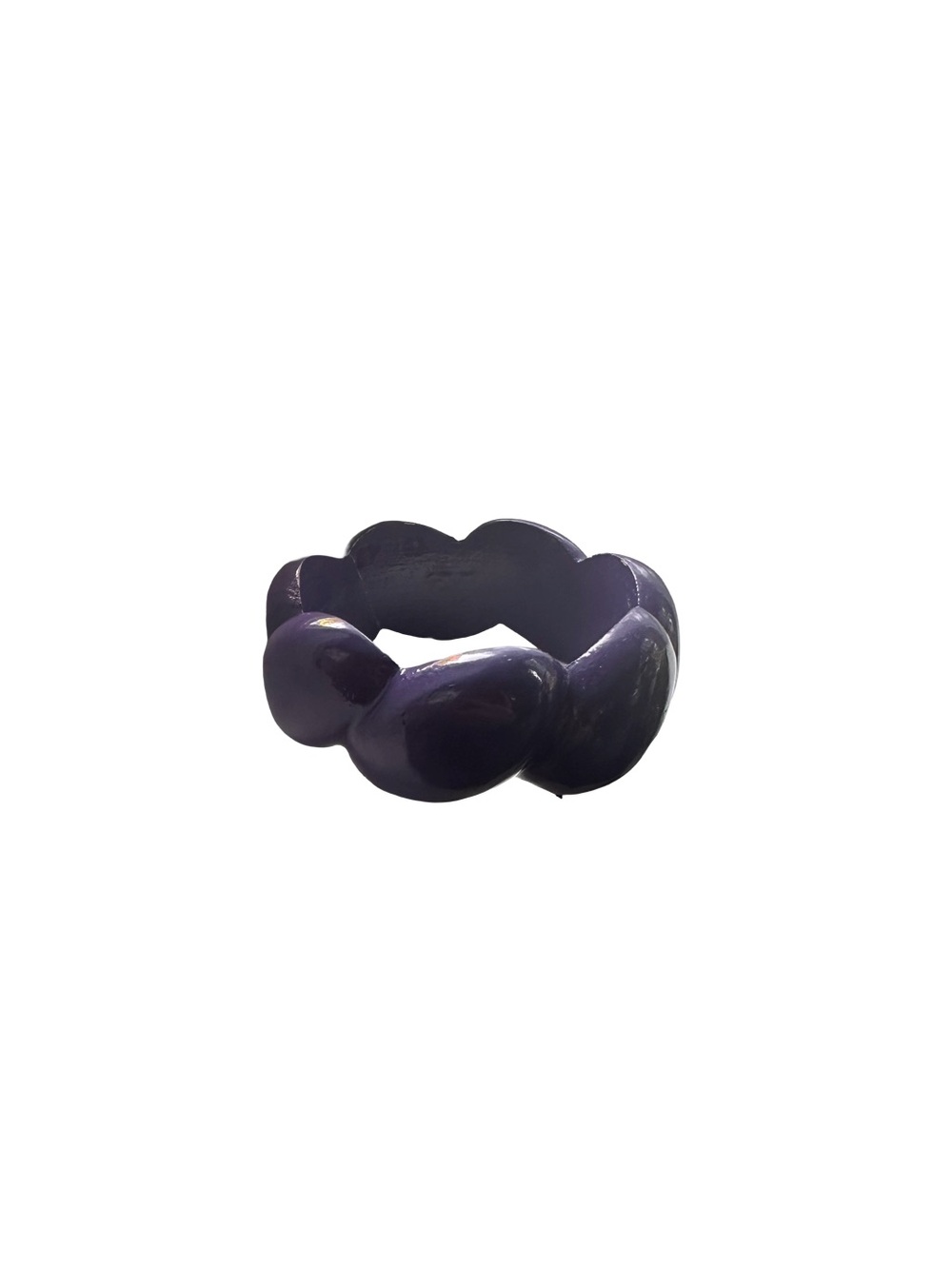 Purple Chunky Resin Twist Bangle Bracelet - Women Jewelry